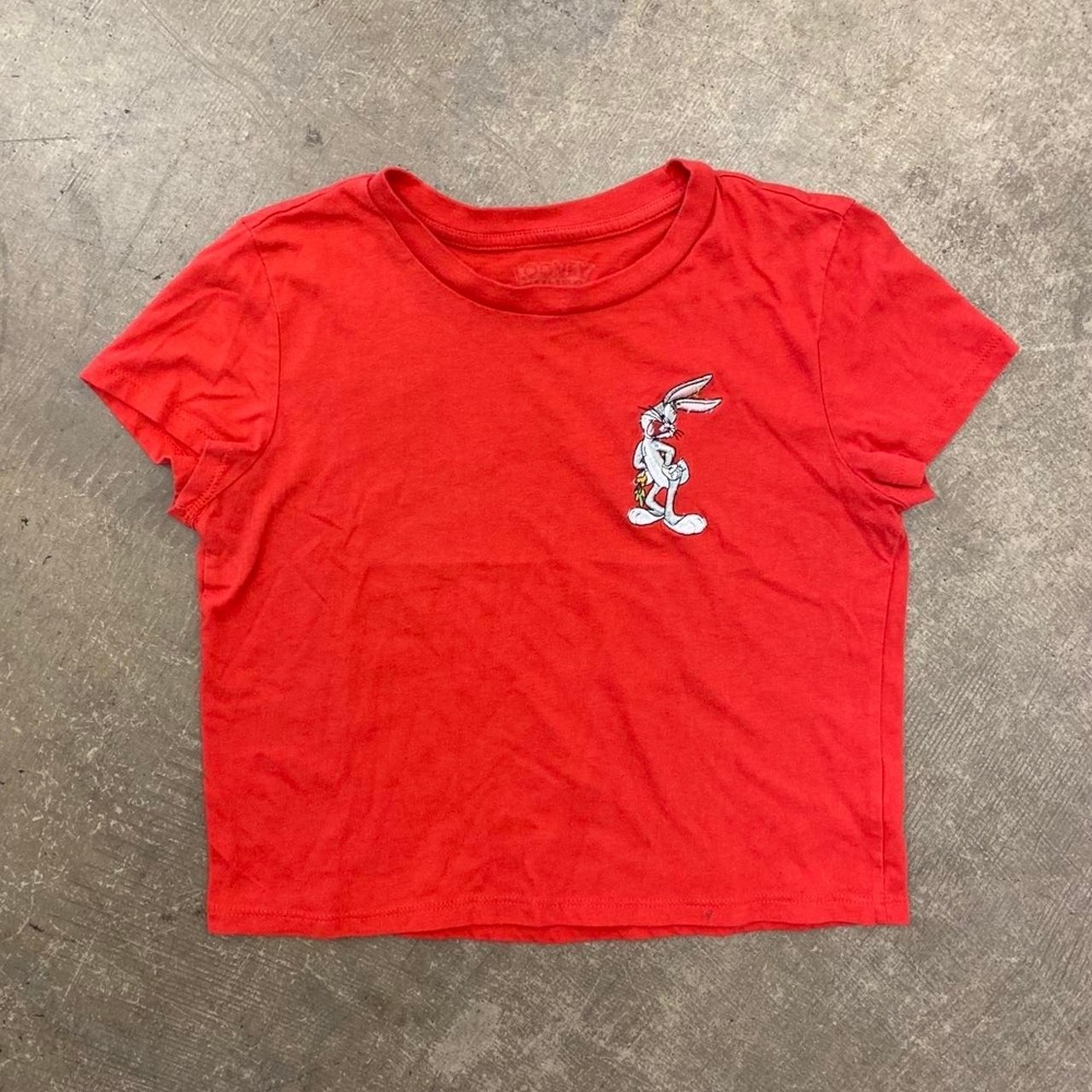 Vintage Bugs Bunny Looney Tunes Womens Baby Tee T-Shirt 2000s Size Small
